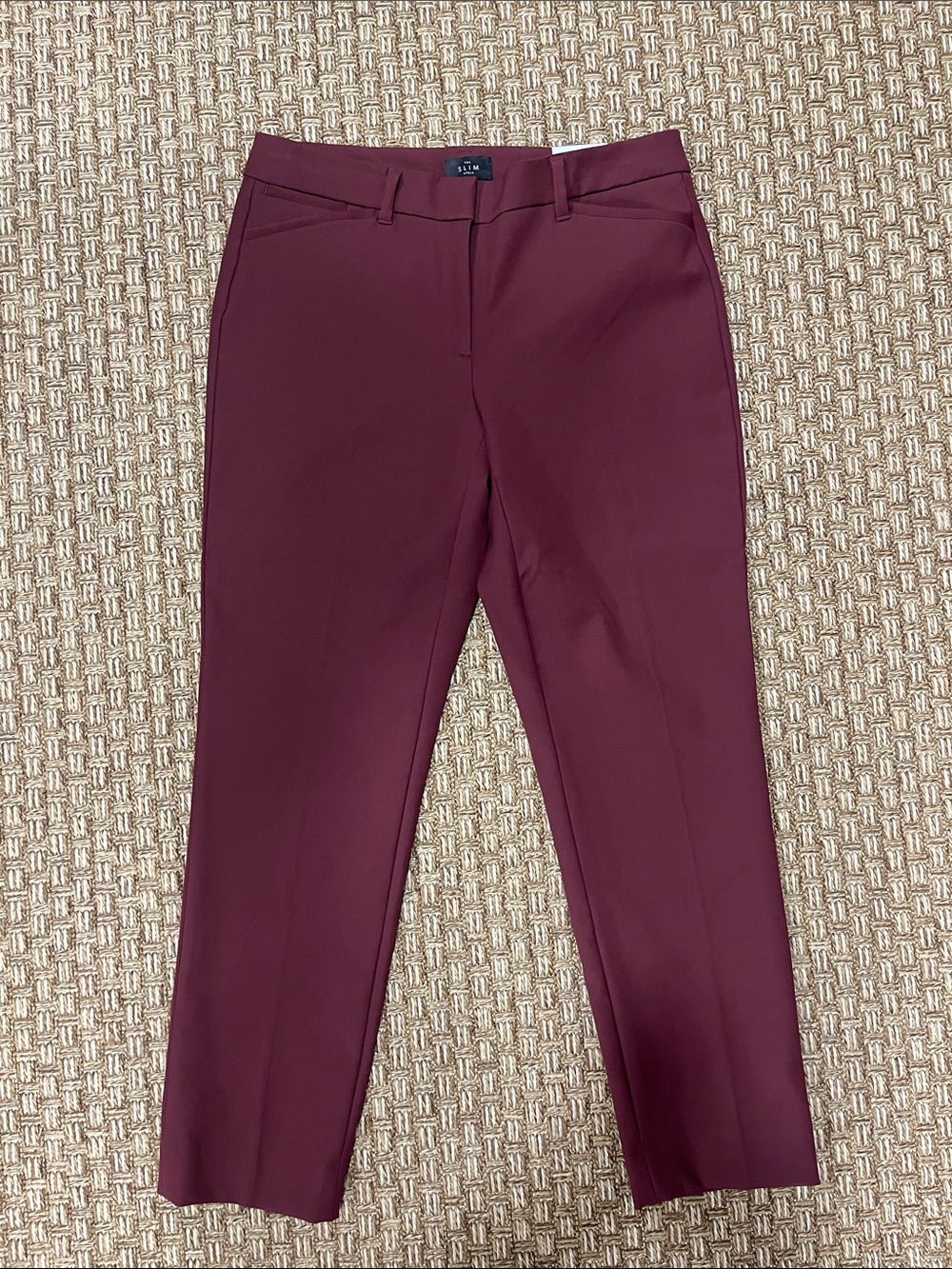 White House Black Market Women's Burgundy Ankle Pants